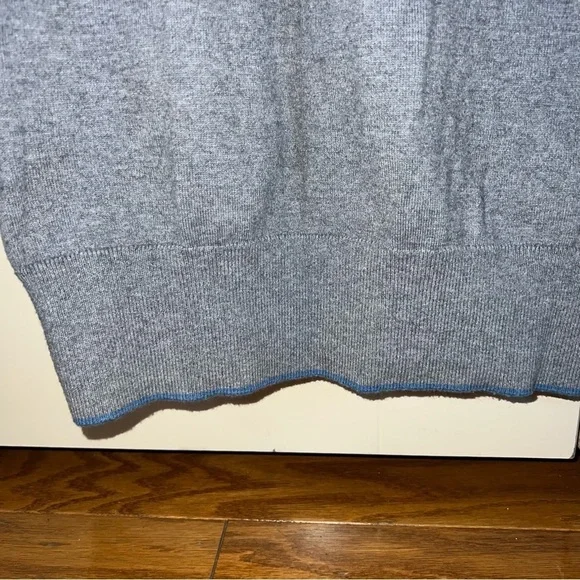 Banana Republic Men's Gray Cotton & Silk Blend Button Down Sweater Vest Size XL - Picture 6 of 9